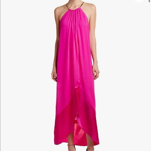 trina turk silk dress Trina Turk Silk & Metallic dress | Handcrafted Upcycled